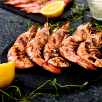 Large Whole Black Tiger Prawns 1kg pack (800g net)