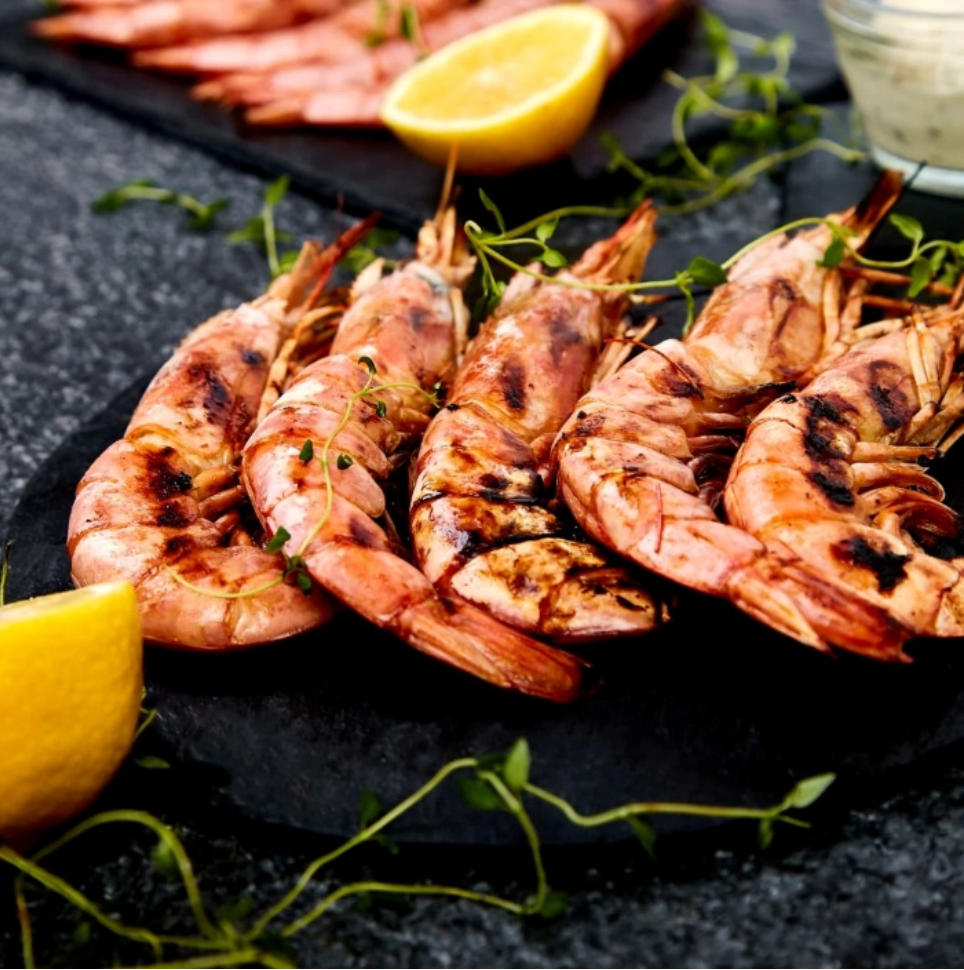 Large Whole Black Tiger Prawns 1kg pack (800g net)